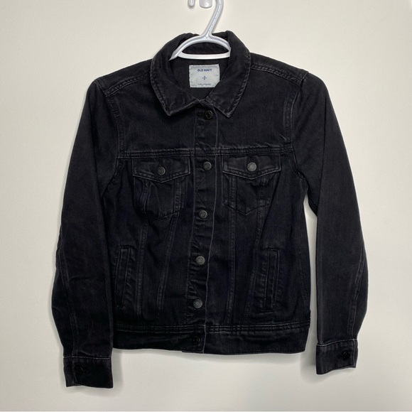 SOLD Old Navy Black Denim Jacket - Picture 1 of 2